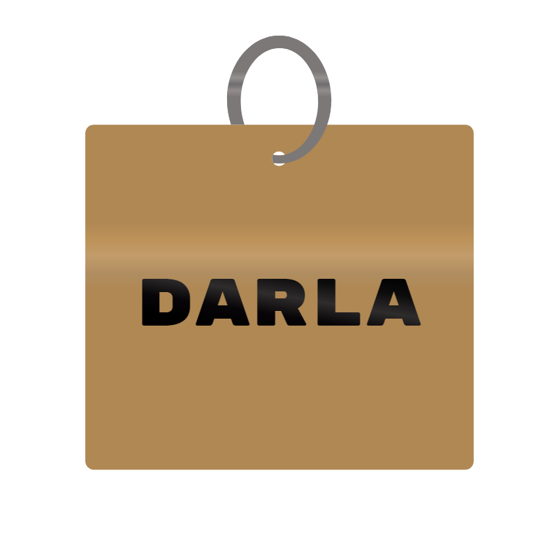 Keychain Engraved with Darla MDF 4cm x 4cm x 3mm