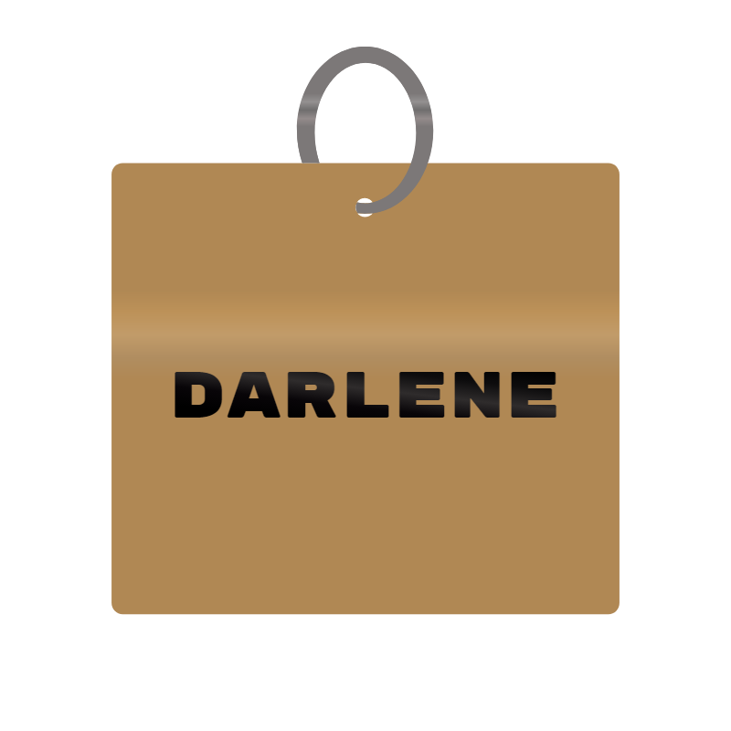 Keychain Engraved with Darlene MDF 4cm x 4cm x 3mm