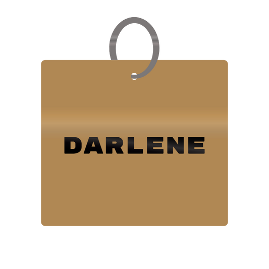 Keychain Engraved with Darlene MDF 4cm x 4cm x 3mm