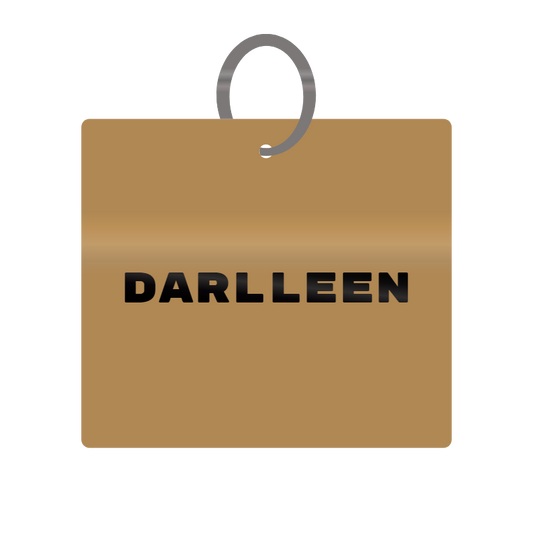 Keychain Engraved with Darlleen MDF 4cm x 4cm x 3mm