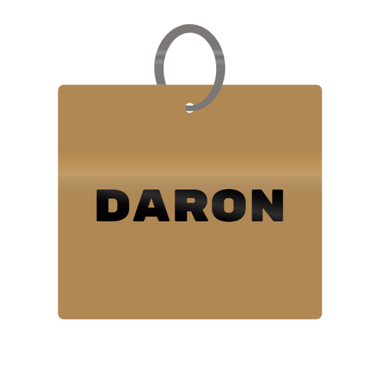 Keychain Engraved with Daron MDF 4cm x 4cm x 3mm