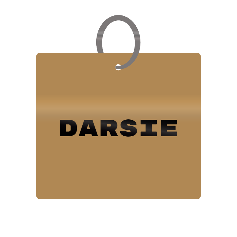 Keychain Engraved with Darsie MDF 4cm x 4cm x 3mm