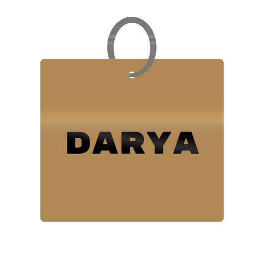 Keychain Engraved with Darya MDF 4cm x 4cm x 3mm