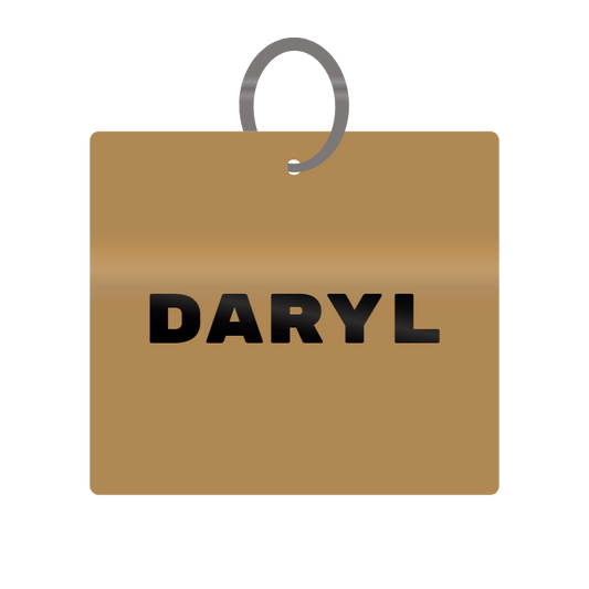 Keychain Engraved with Daryl MDF 4cm x 4cm x 3mm