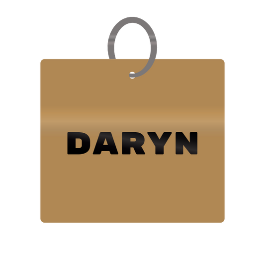 Keychain Engraved with Daryn MDF 4cm x 4cm x 3mm