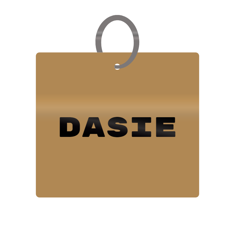 Keychain Engraved with Dasie MDF 4cm x 4cm x 3mm