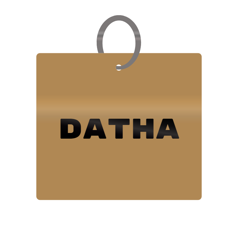 Keychain Engraved with Datha MDF 4cm x 4cm x 3mm