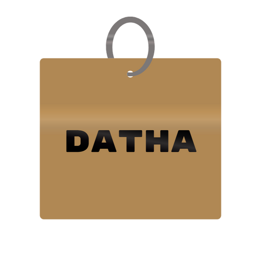 Keychain Engraved with Datha MDF 4cm x 4cm x 3mm