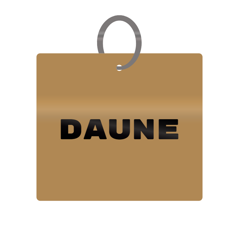 Keychain Engraved with Daune MDF 4cm x 4cm x 3mm