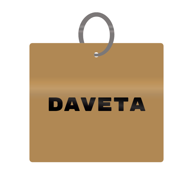 Keychain Engraved with Daveta MDF 4cm x 4cm x 3mm