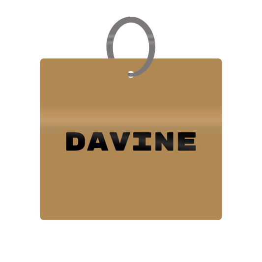 Keychain Engraved with Davine MDF 4cm x 4cm x 3mm