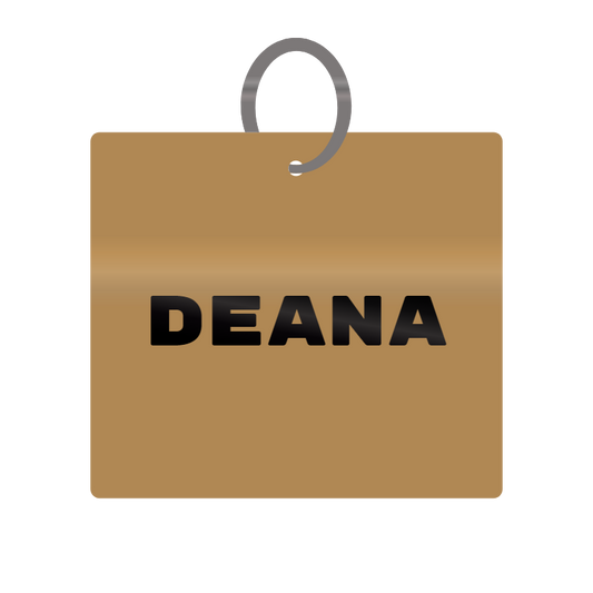 Keychain Engraved with Deana MDF 4cm x 4cm x 3mm