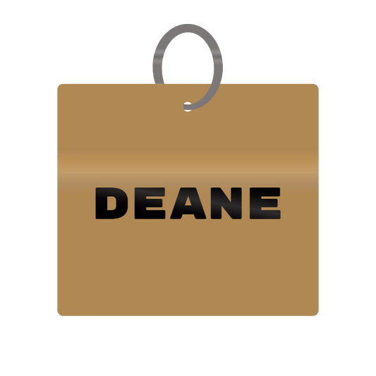 Keychain Engraved with Deane MDF 4cm x 4cm x 3mm