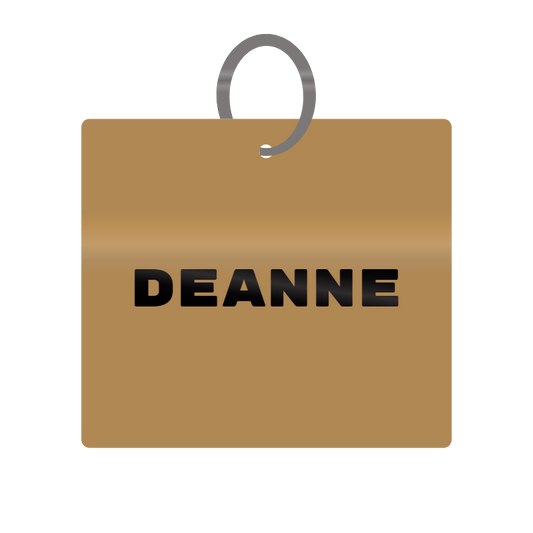 Keychain Engraved with Deanne MDF 4cm x 4cm x 3mm