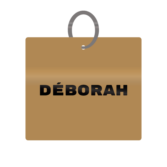 Keychain Engraved with Deborah MDF 4cm x 4cm x 3mm