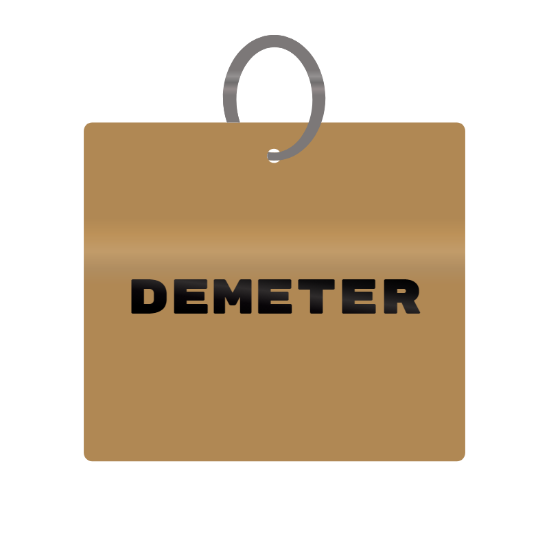 Keychain Engraved with Demeter MDF 4cm x 4cm x 3mm