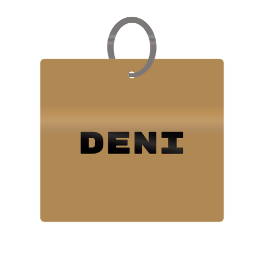 Keychain Engraved with Deni MDF 4cm x 4cm x 3mm