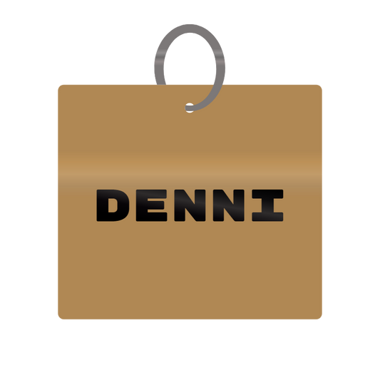 Keychain Engraved with Denni MDF 4cm x 4cm x 3mm