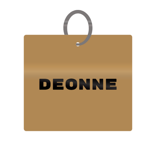 Keychain Engraved with Deonne MDF 4cm x 4cm x 3mm