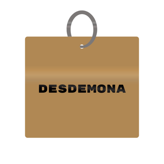 Keychain Engraved with Desdemona MDF 4cm x 4cm x 3mm