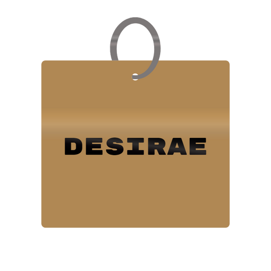 Keychain Engraved with Desirae MDF 4cm x 4cm x 3mm