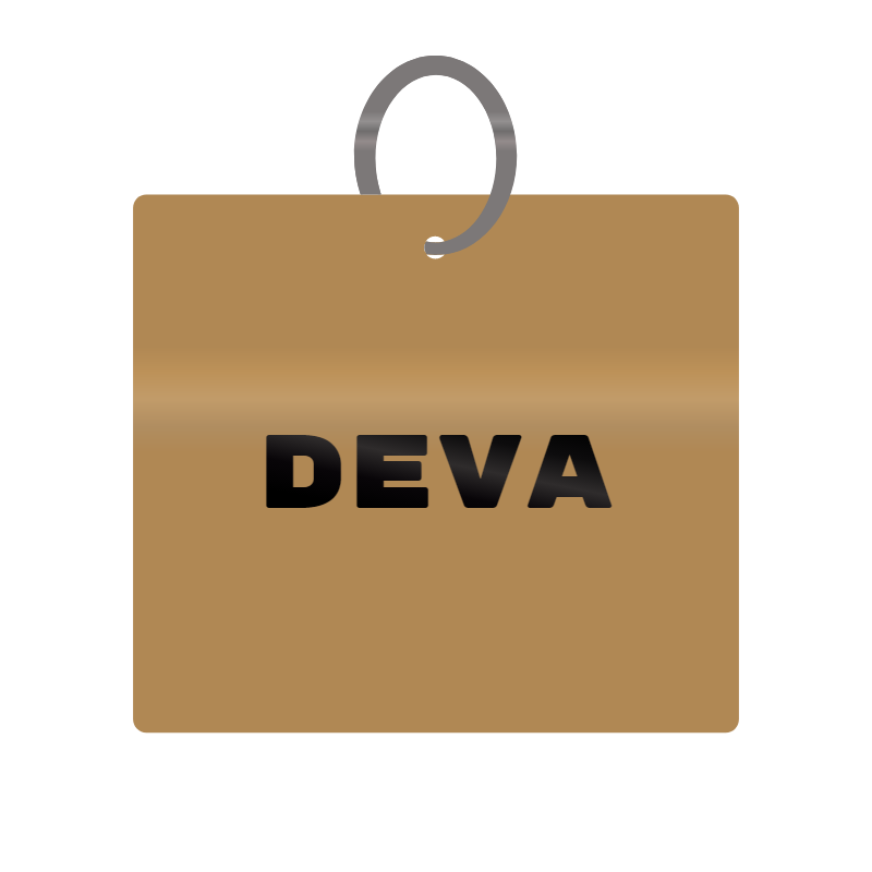 Keychain Engraved with Deva MDF 4cm x 4cm x 3mm