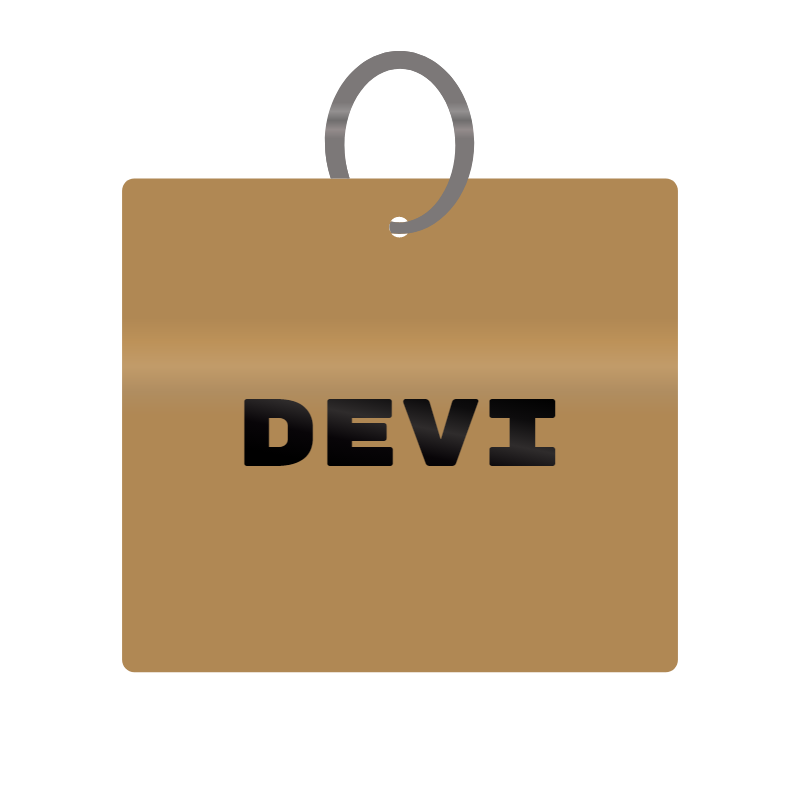 Keychain Engraved with Devi MDF 4cm x 4cm x 3mm