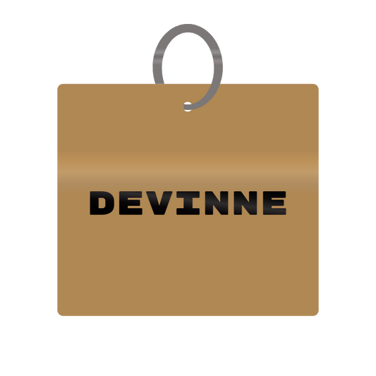 Keychain Engraved with Devinne MDF 4cm x 4cm x 3mm