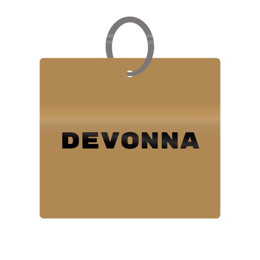 Keychain Engraved with Devonna MDF 4cm x 4cm x 3mm