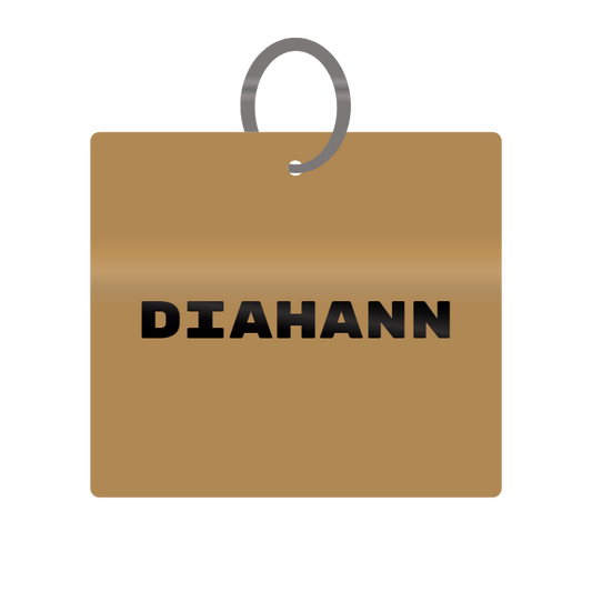 Keychain Engraved with Diahann MDF 4cm x 4cm x 3mm