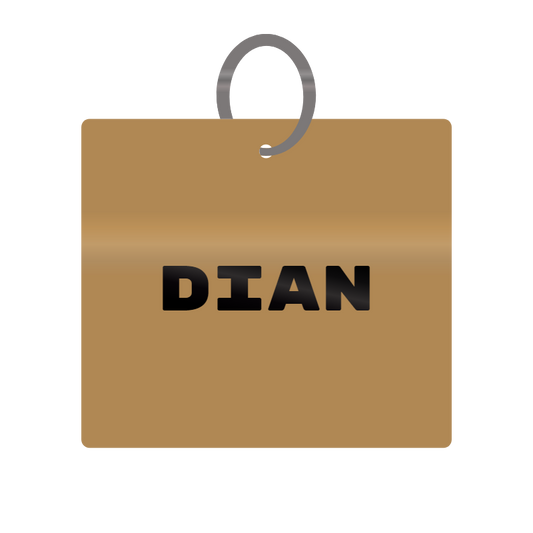 Keychain Engraved with Dian MDF 4cm x 4cm x 3mm