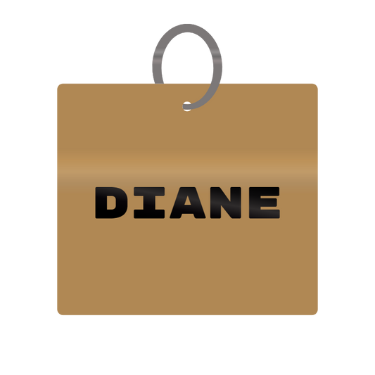 Keychain Engraved with Diane MDF 4cm x 4cm x 3mm