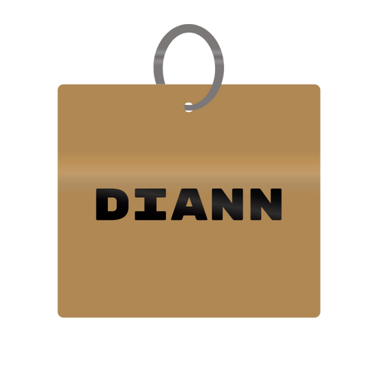 Keychain Engraved with Diann MDF 4cm x 4cm x 3mm