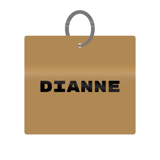 Keychain Engraved with Dianne MDF 4cm x 4cm x 3mm