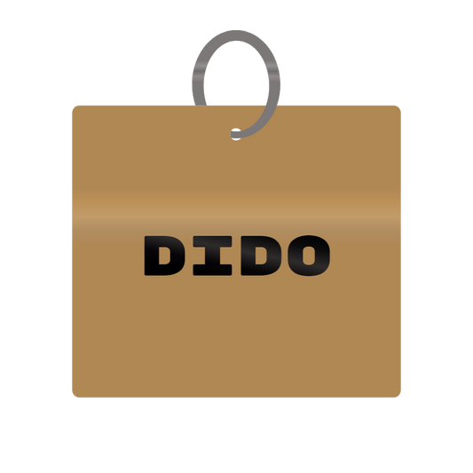 Keychain Engraved with Dido MDF 4cm x 4cm x 3mm