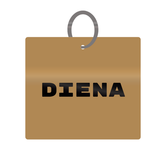 Keychain Engraved with Diena MDF 4cm x 4cm x 3mm