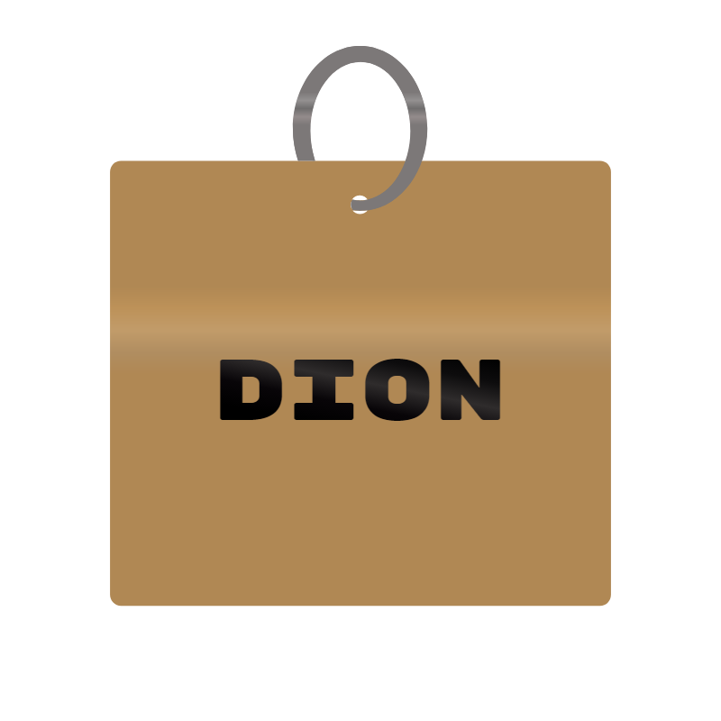 Keychain Engraved with Dion MDF 4cm x 4cm x 3mm