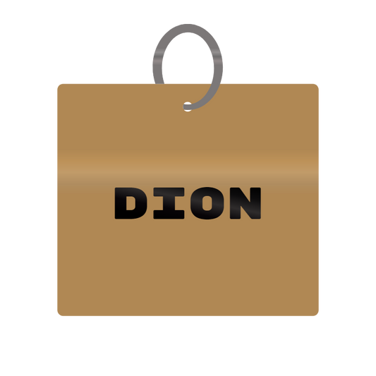 Keychain Engraved with Dion MDF 4cm x 4cm x 3mm