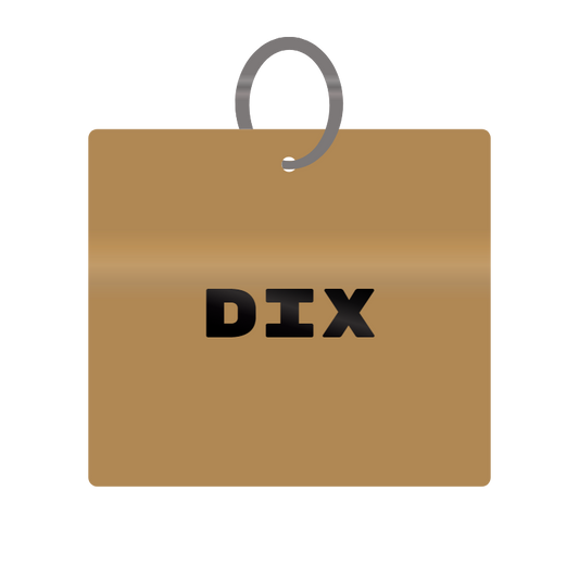 Keychain Engraved with Dix MDF 4cm x 4cm x 3mm