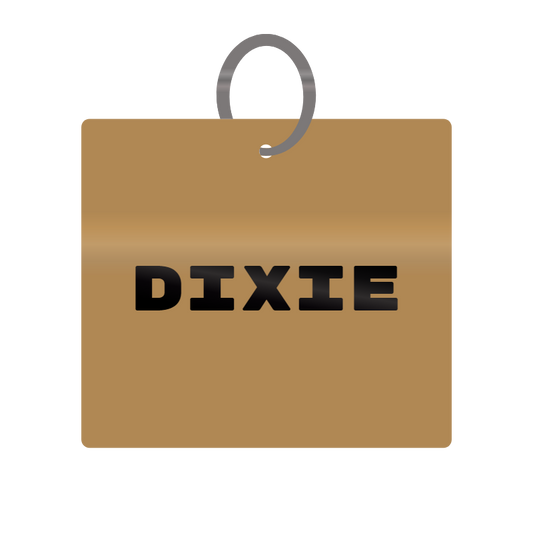 Keychain Engraved with Dixie MDF 4cm x 4cm x 3mm