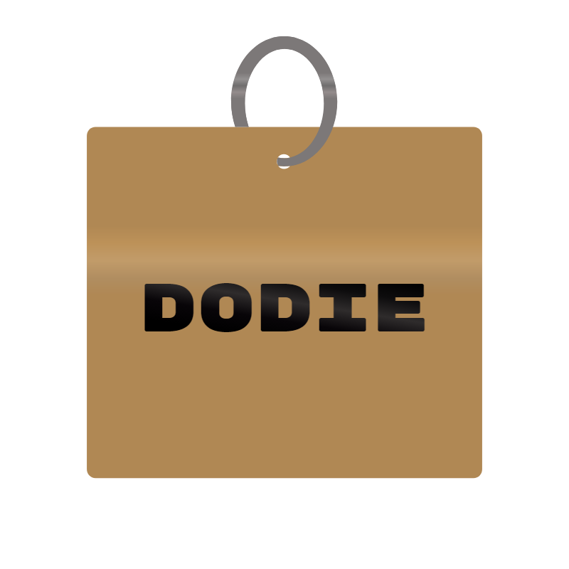 Keychain Engraved with Dodie MDF 4cm x 4cm x 3mm