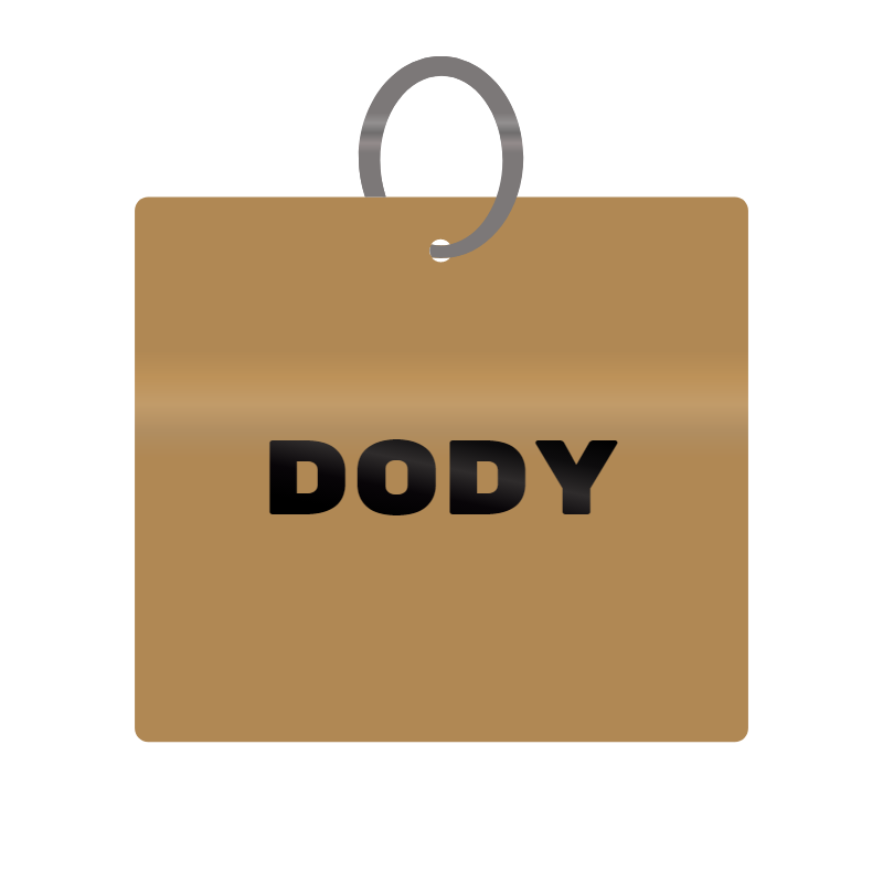 Keychain Engraved with Dody MDF 4cm x 4cm x 3mm