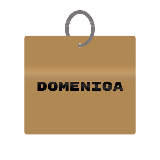 Keychain Engraved with Domeniga MDF 4cm x 4cm x 3mm