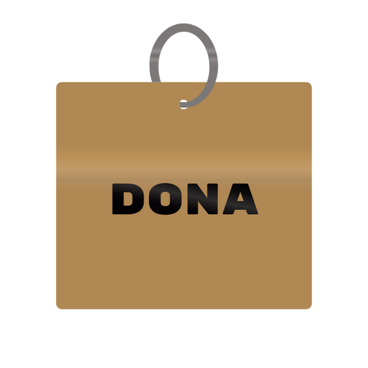 Keychain Engraved with Dona MDF 4cm x 4cm x 3mm