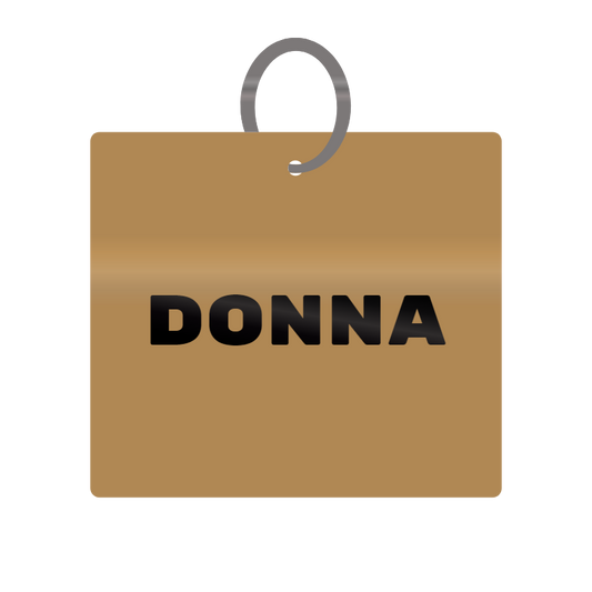 Keychain Engraved with Donna MDF 4cm x 4cm x 3mm