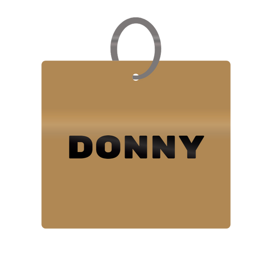 Keychain Engraved with Donny MDF 4cm x 4cm x 3mm