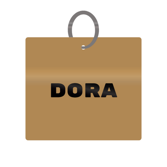 Keychain Engraved with Dora MDF 4cm x 4cm x 3mm