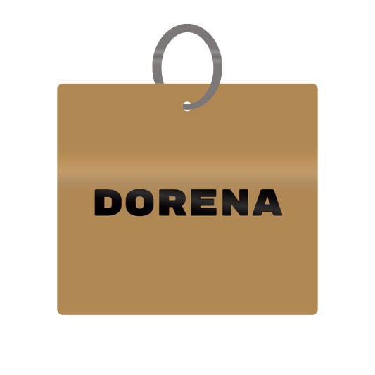 Keychain Engraved with Dorena MDF 4cm x 4cm x 3mm