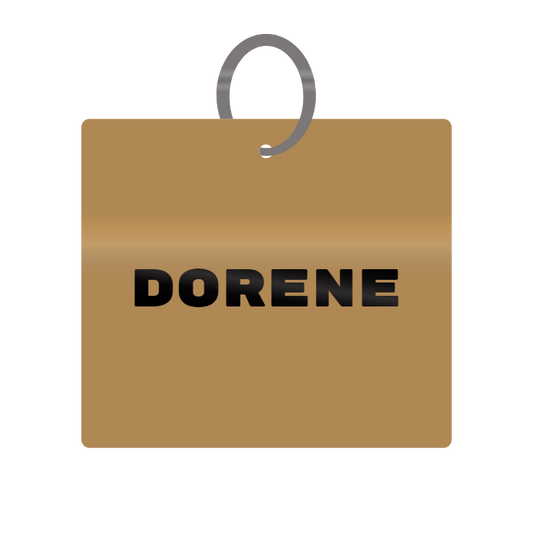 Keychain Engraved with Dorene MDF 4cm x 4cm x 3mm