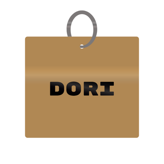 Keychain Engraved with Dori MDF 4cm x 4cm x 3mm